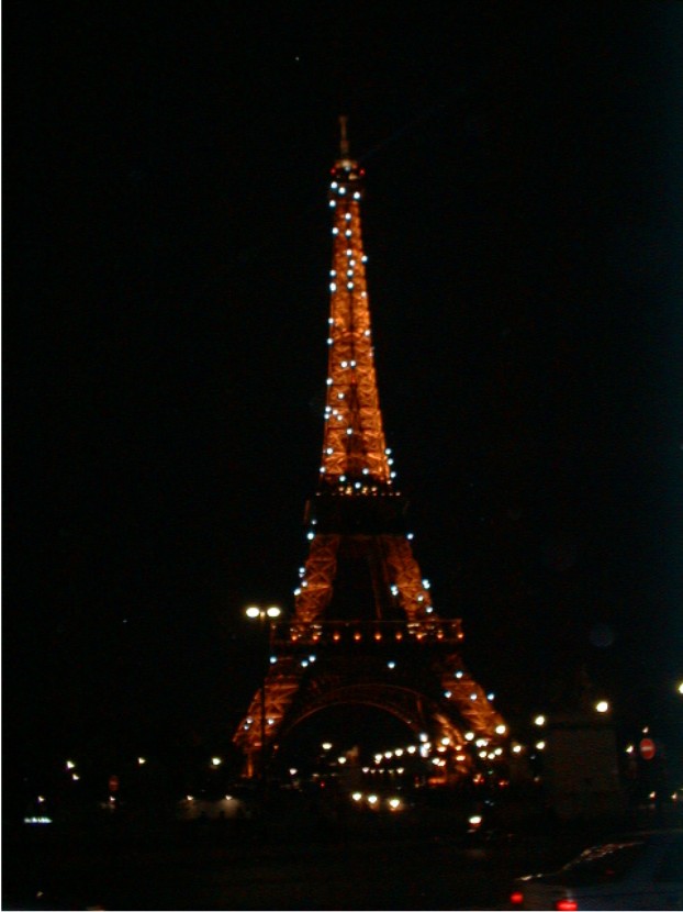 Paris At Night Eiffel Tower. The Eiffel Tower at night in